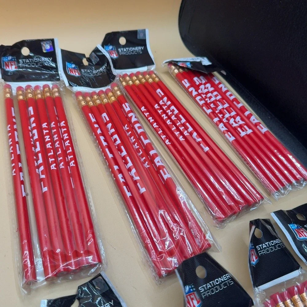 (8) Atlanta Falcons Pencils Red 8-Count 6-Pack Lot NFL Licensed